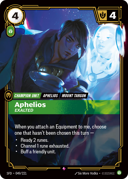 049/221 Aphelios, Exalted - Rare - Spiritforged