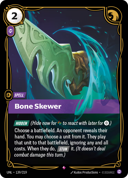 139/219 Bone Skewer - Rare - Unleashed