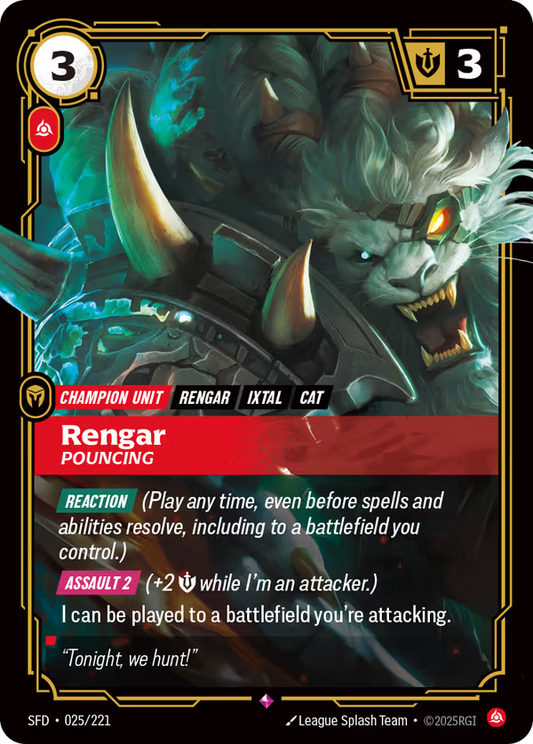 025/221 Rengar, Pouncing - Rare - Spiritforged