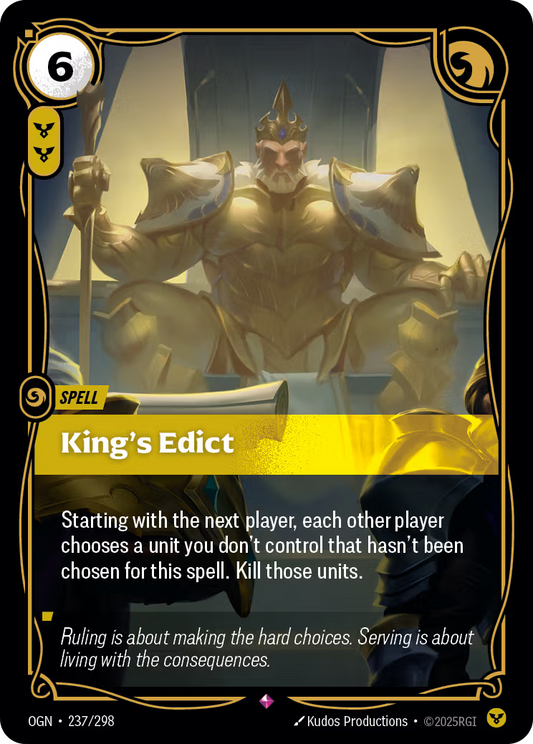 237/298 King's Edict - Rare - Origins