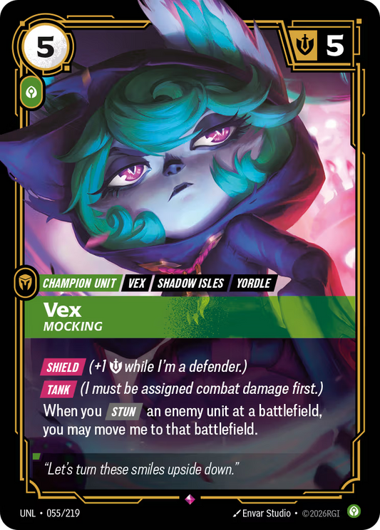 055/219 Vex, Mocking - Rare - Unleashed
