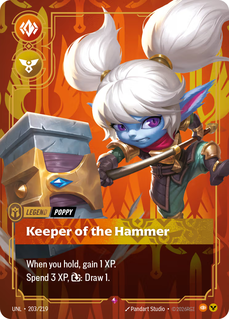 203/219 Poppy - Keeper of the Hammer - Legend - Unleashed