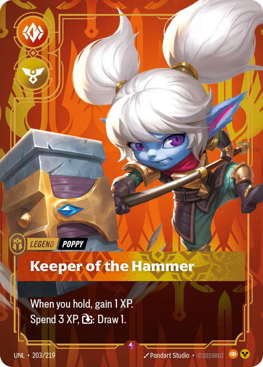 203/219 Poppy - Keeper of the Hammer - Legend - Unleashed