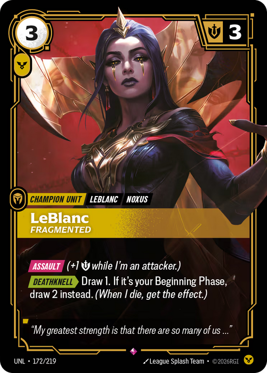 172/219 LeBlanc, Fragmented - Rare - Unleashed