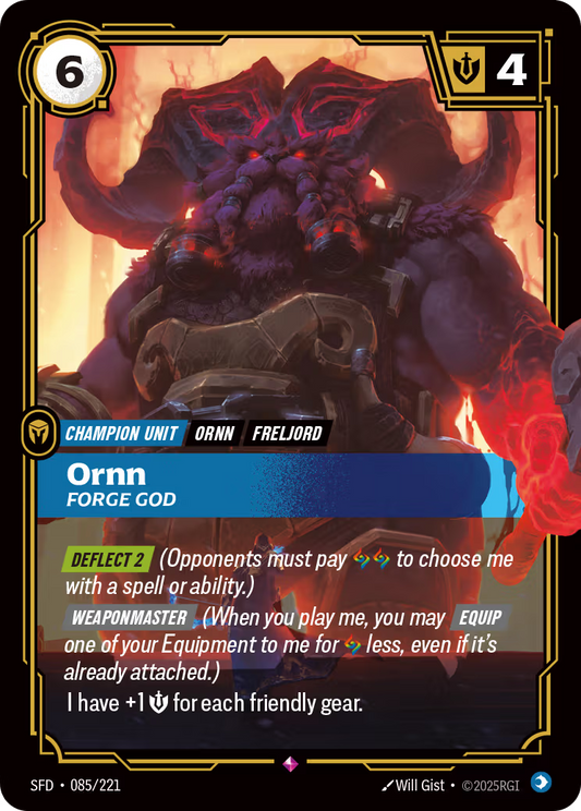 085/221 Ornn, Forge God - Rare - Spiritforged