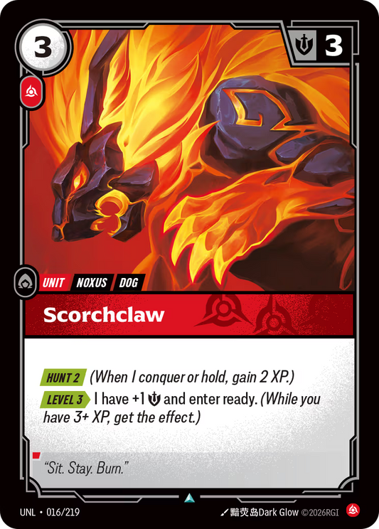 016/219 Scorchclaw - Uncommon - Unleashed