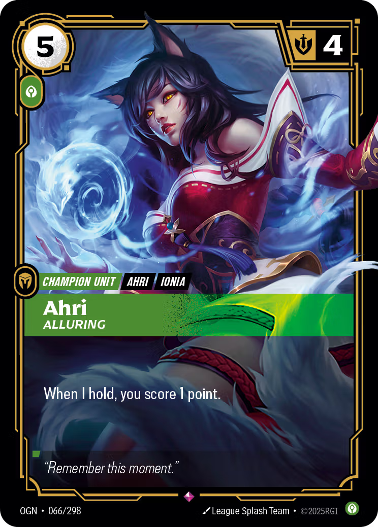066/298 Ahri, Alluring - Rare - Origins